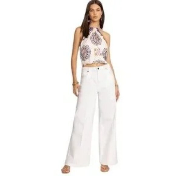 Johnny Was The Braided WWide Leg High Rise Stretch Jeans SZ 27 NWT - Picture 2 of 14